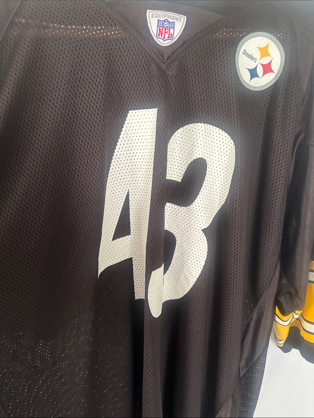 Pittsburgh Steelers #43 Black Mesh Football Jersey. Authentic 2006. Vintage